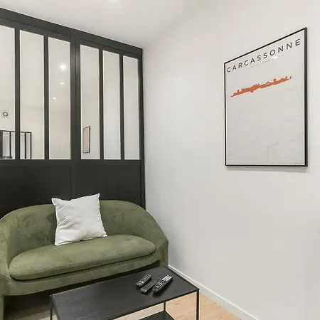 Apartment Le Velo - Cite 500m, Parking Public Gratuit 200m, Wifi, Menage Inclus - Free Car Park 200m Carcassonne